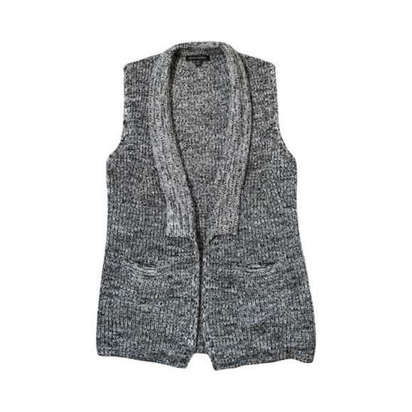 Banana Republic Womens Sleeveless Cardigan Sweater Open Front Knit Black Size XS - Picture 1 of 9